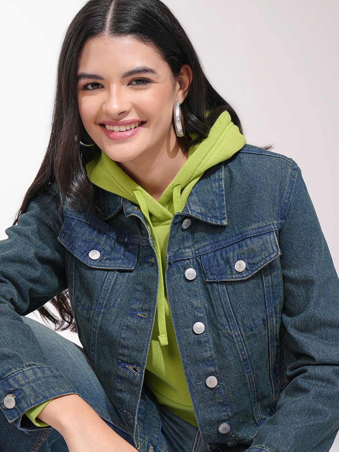 

Tokyo Talkies Women Denim Jacket, Blue