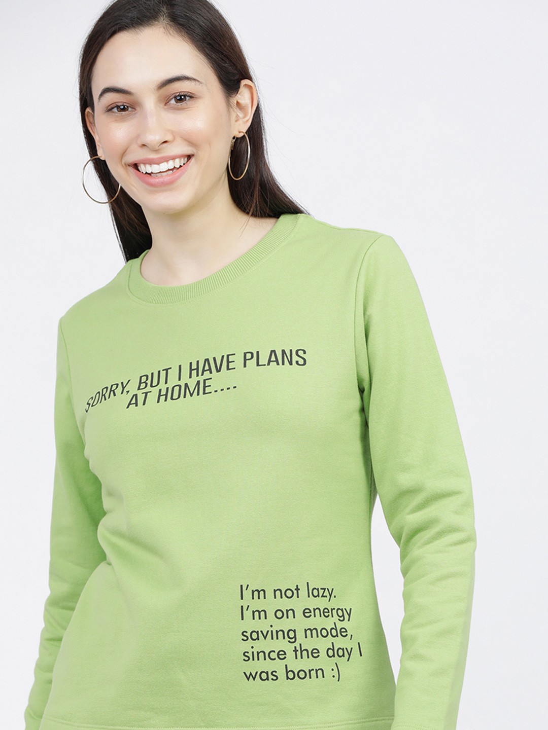 

Tokyo Talkies Women Printed Sweatshirt, Green