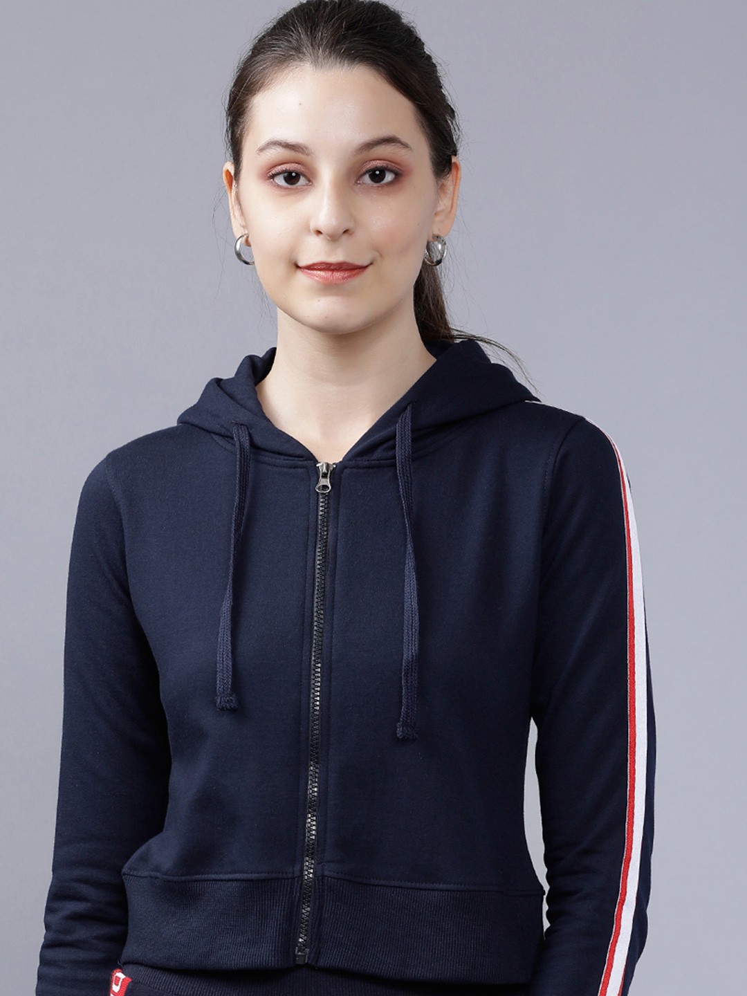 

Tokyo Talkies Women Hooded Sweatshirt, Navy blue