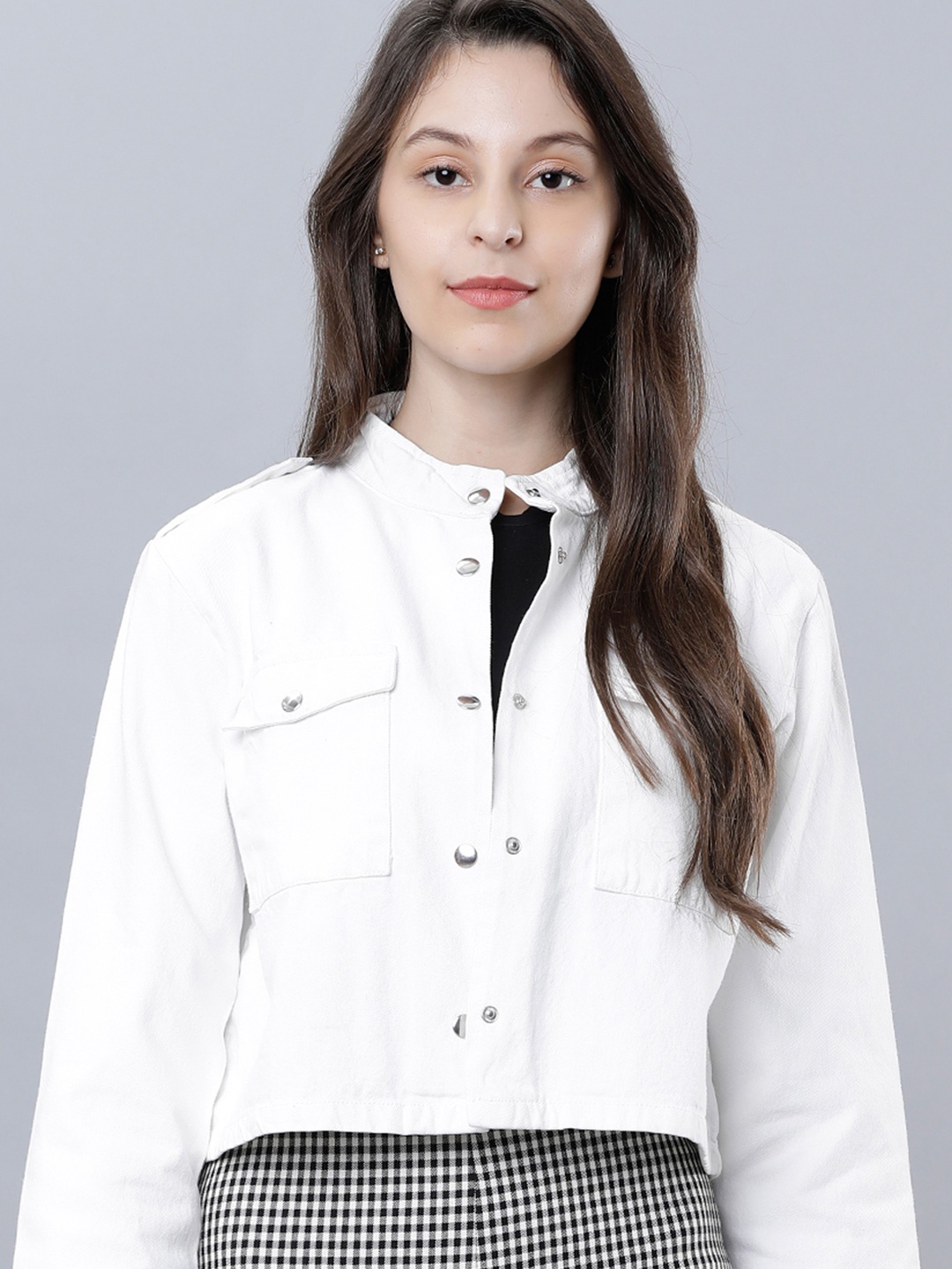 

Tokyo Talkies Women Denim Jacket, White