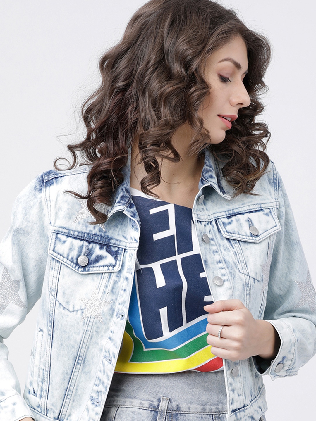 

Tokyo Talkies Women Open Front Jacket, Blue