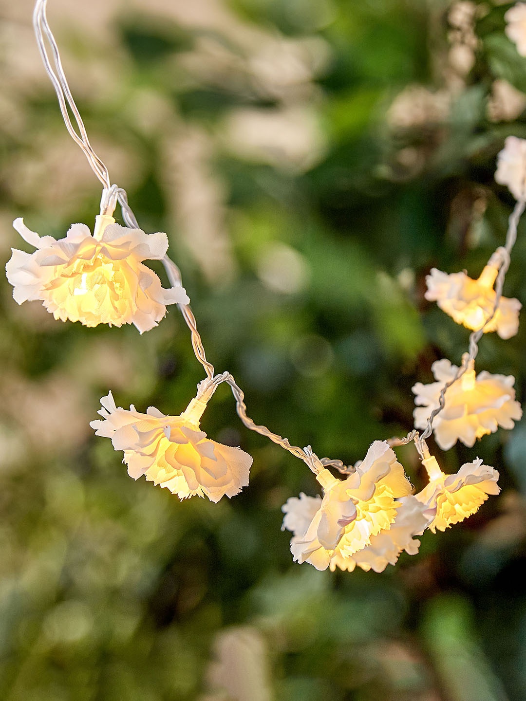 

Home Centre Yellow Flower Shape String Lights, Cream