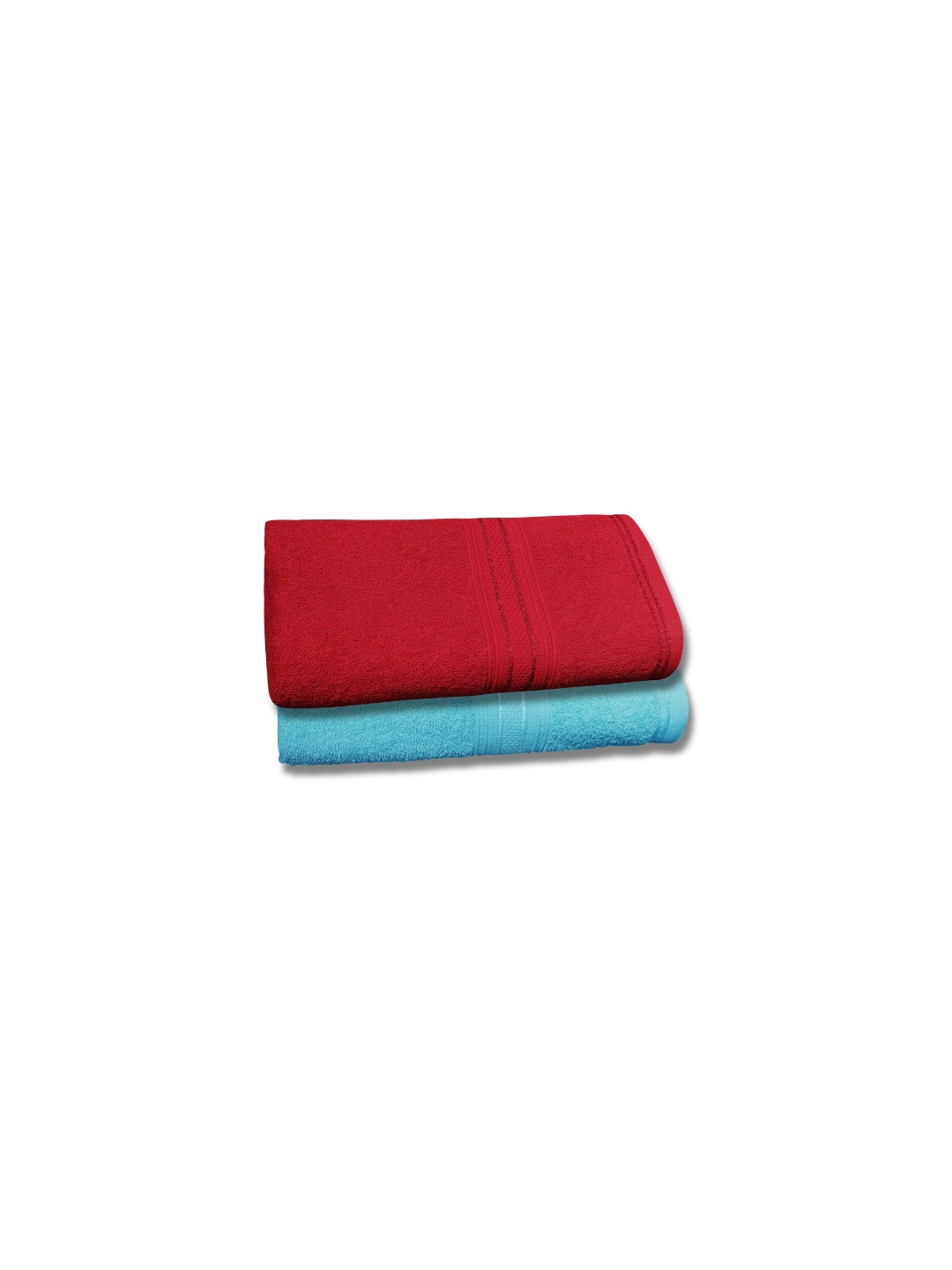 

Dreamscape Turquoise Blue & Red 2 Pieces Pure Cotton 520 GSM Bath Towel