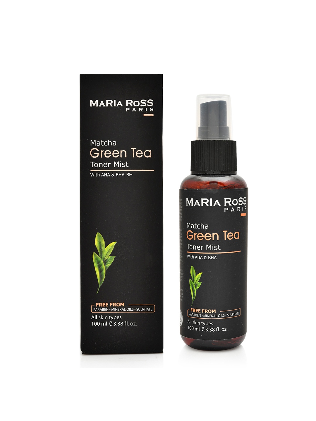 

MARIA ROSS PARIS Matcha Green Tea Toner Mist With AHA & BHA - 100ml, Transparent