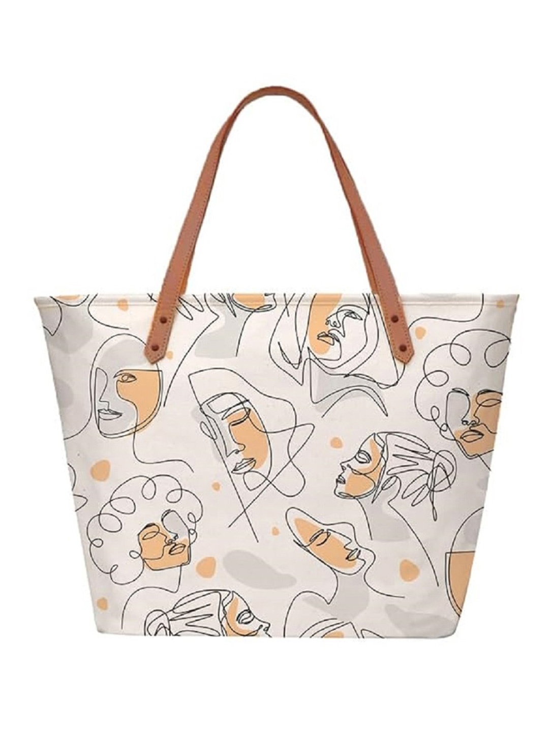 

DressBerry Printed Shopper Shoulder Bag with Applique, White