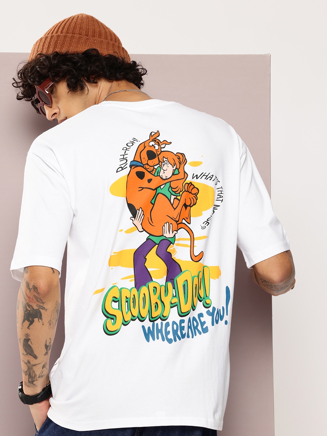 

Kook N Keech Pure Cotton Scooby-Doo Printed Oversized T-shirt, White