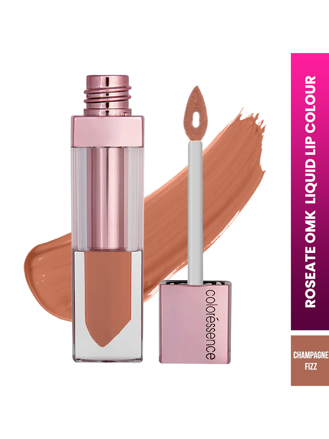 

Coloressence Roseate OMK Non Transfer Liquid Lip Color 6ml - Champagne Fizz, Brown