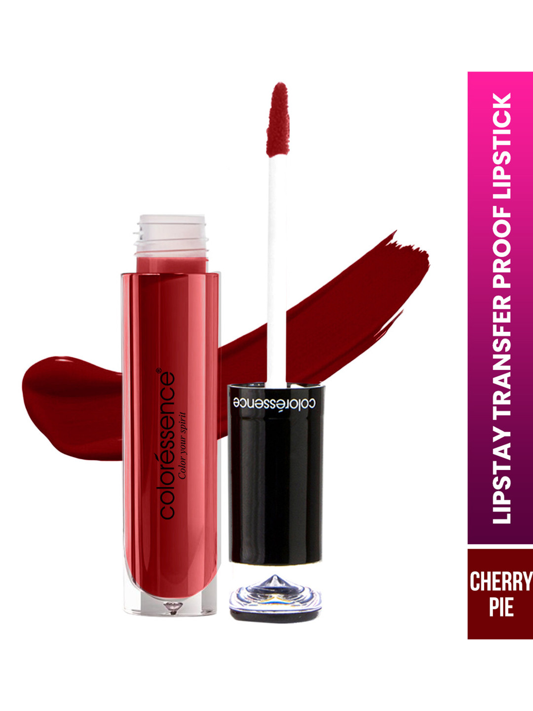 

Coloressence Lipstay Transfer Proof Liquid Lipstick - 4ml - Cherry Pie - LTP - 10, Red