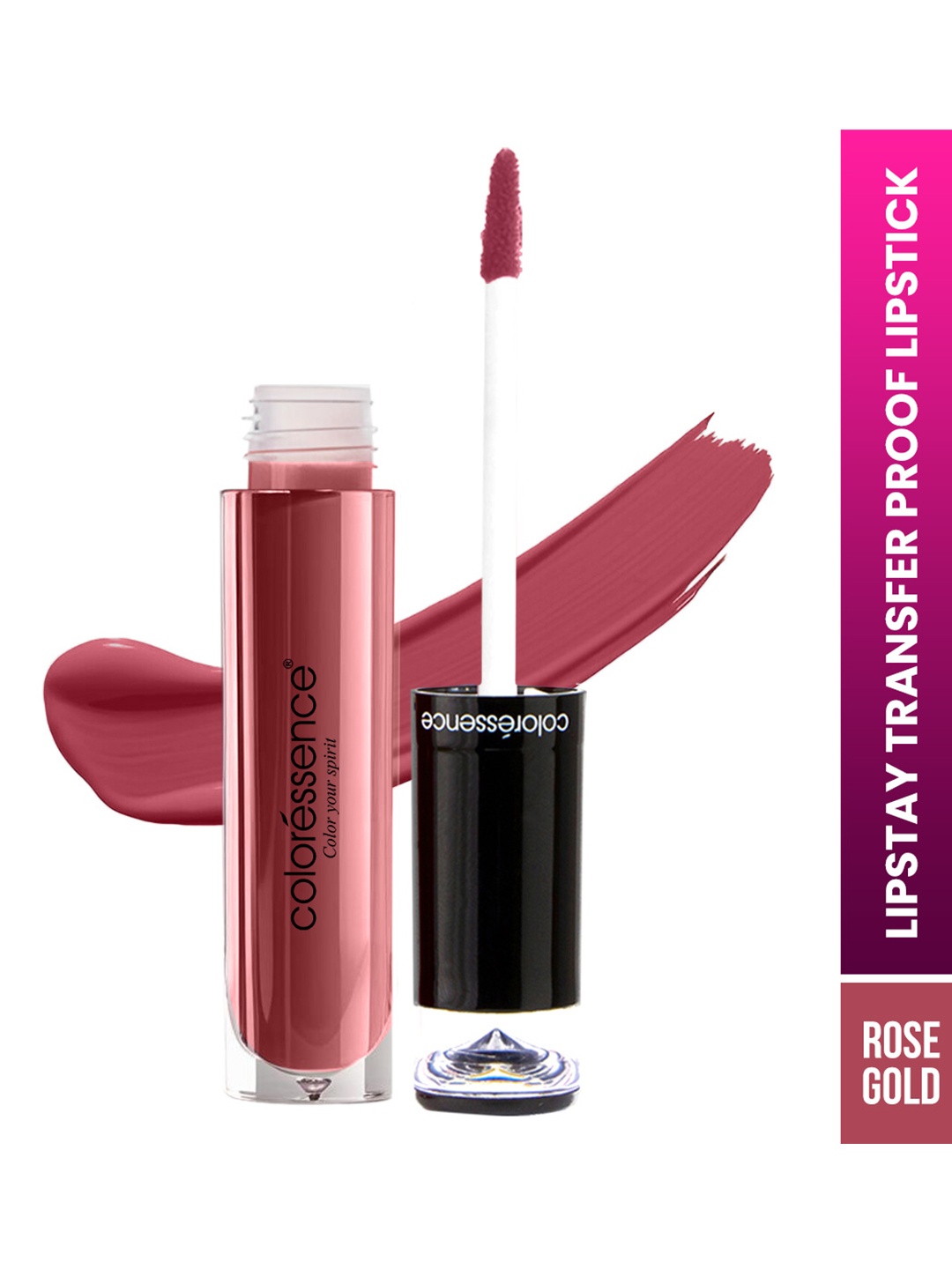 

Coloressence Lipstay Transfer Proof Liquid Lipstick - 4ml - Rose Gold - LTP - 9, Pink