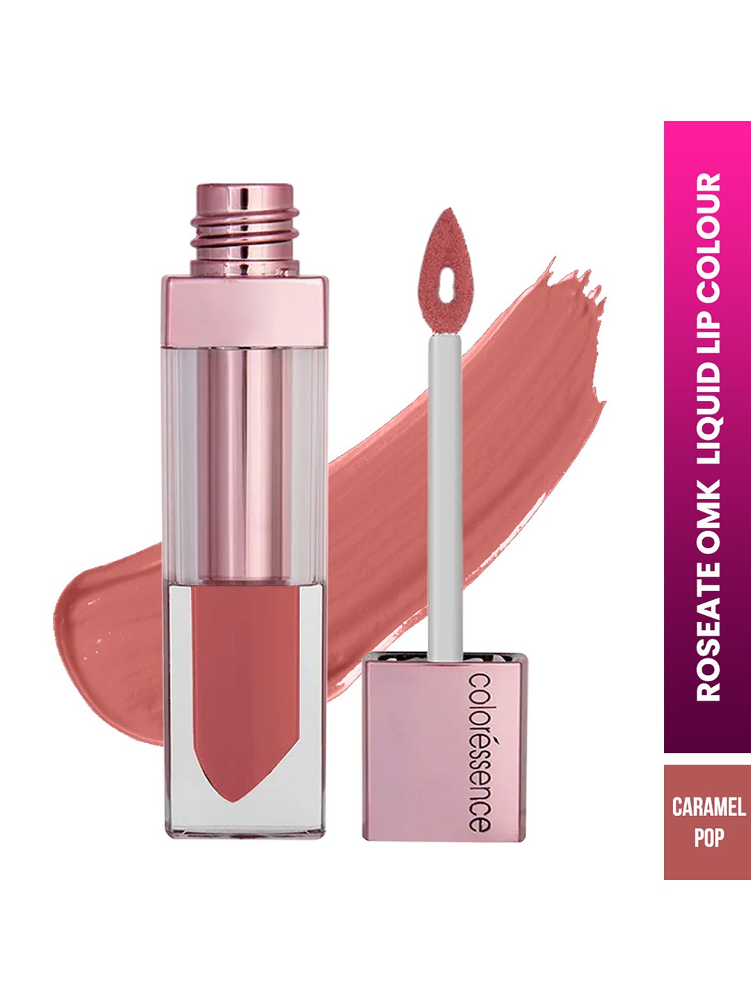 Coloressence Roseate Omk Non-Transfer Liquid Lip Colour - 6ml - Caramel Pop - OMK - 2, Peach