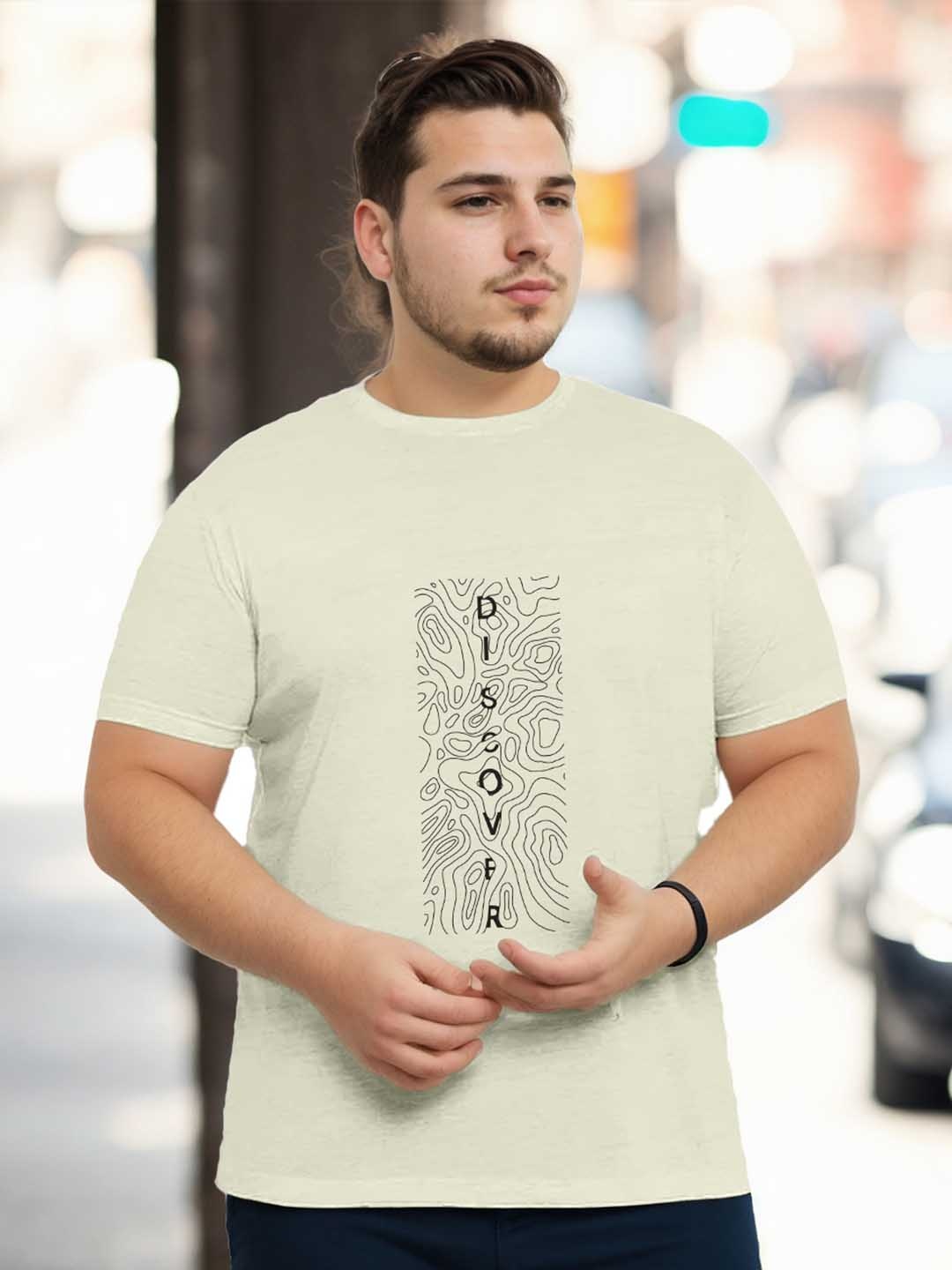 

NOBERO Men Plus Size Graphic Printed T-shirt, Green