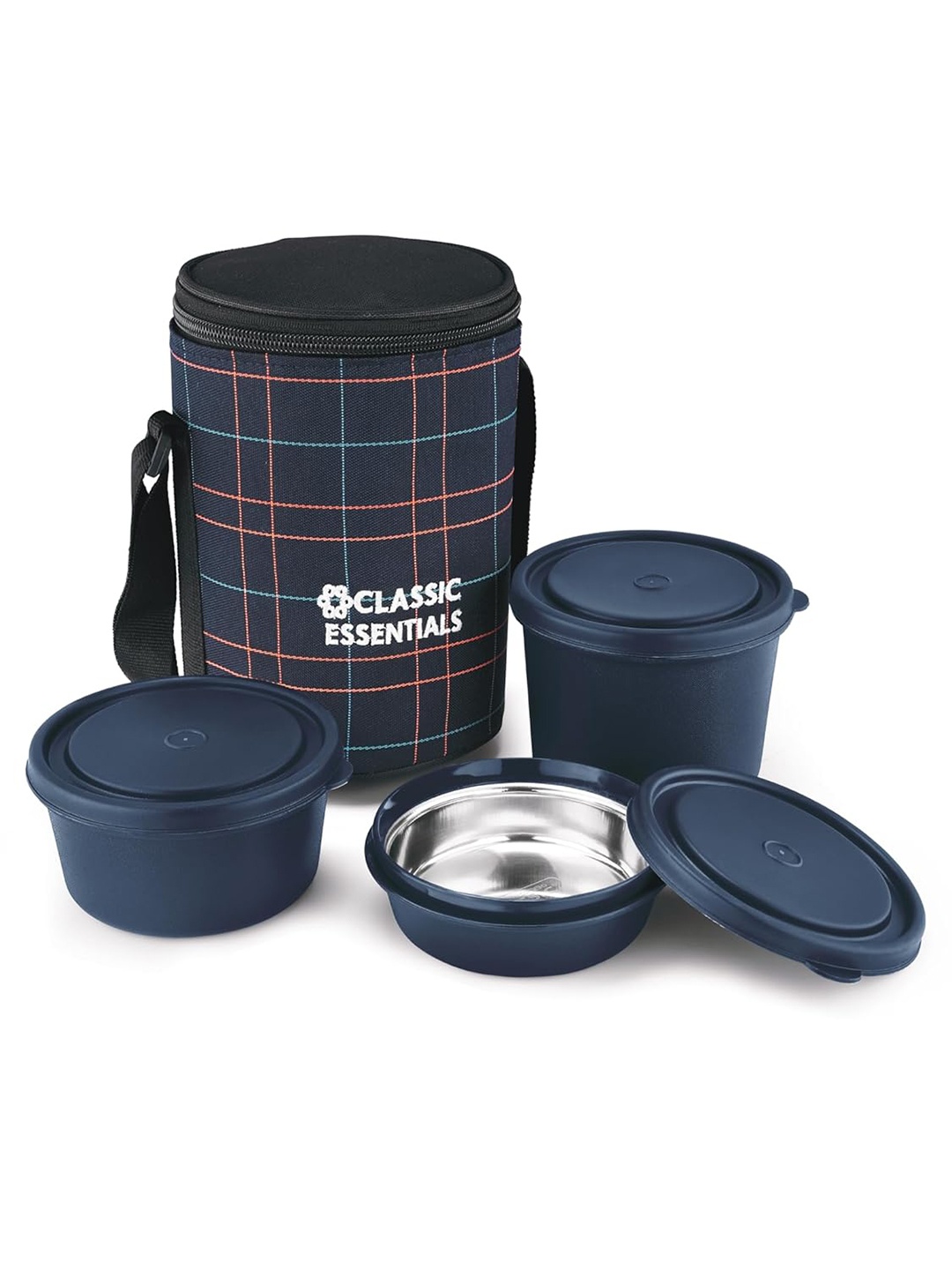 

Classic Essentials Primo Microwave Safe Stainless Steel Lunch Box 1.2 L, Blue