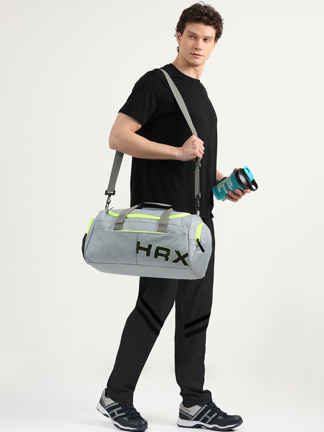 

HRX by Hrithik Roshan Medium Foldable Sports or Gym Duffel Bag, Grey