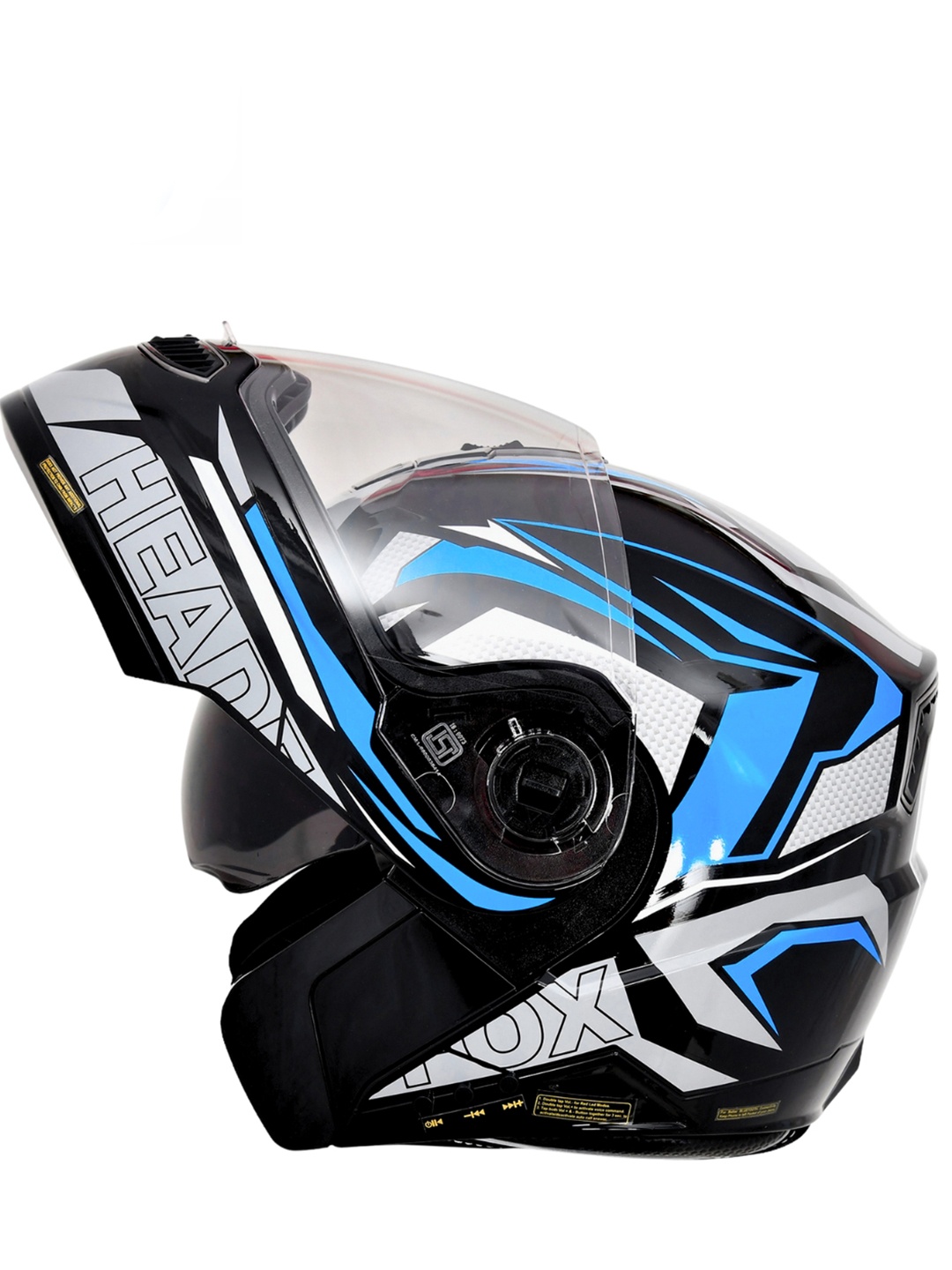 

HEADFOX Metro N2 Smart Bluetooth Helmet with Flash Lights & Voice Asst. DV, Blue