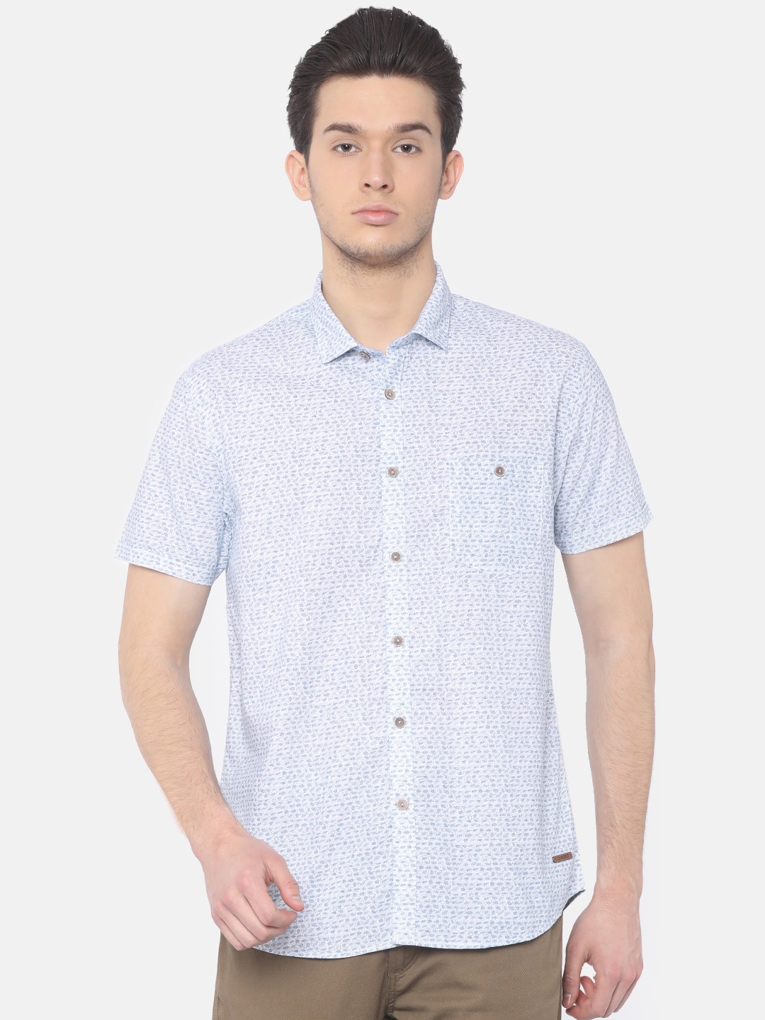 

Cherokee Men Blue Contemporary Fit Printed Casual Shirt