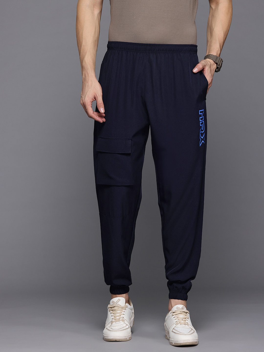 

HRX by Hrithik Roshan Men Rapid-Dry Lifestyle Joggers, Navy blue
