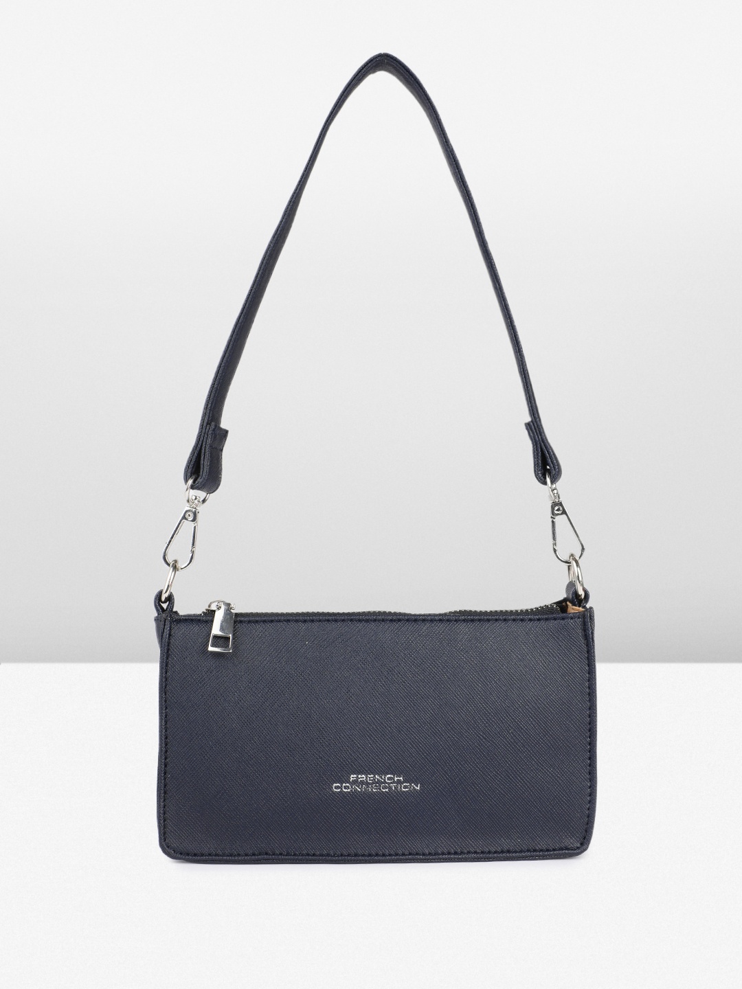 

French Connection Structured Shoulder Bag, Navy blue