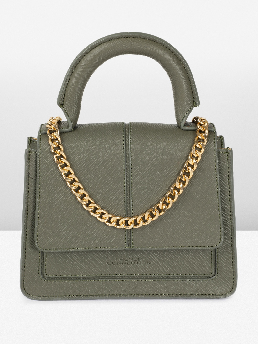 

French Connection Structured Satchel, Green