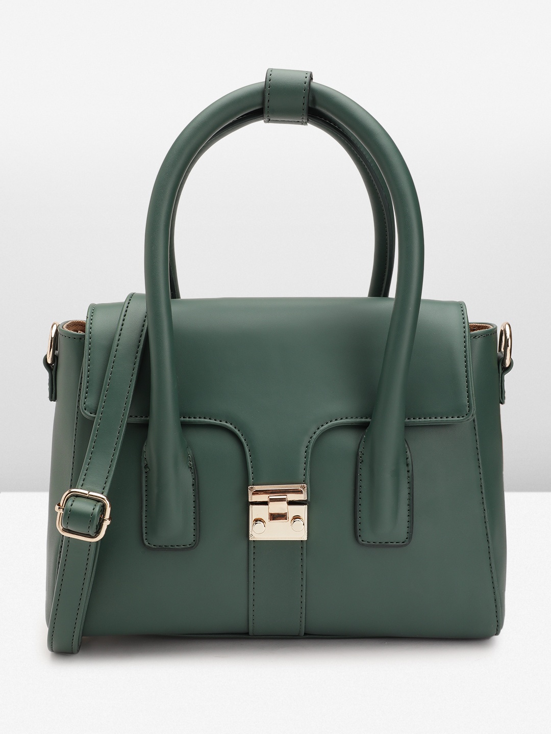 

French Connection Structured Satchel Bag, Green