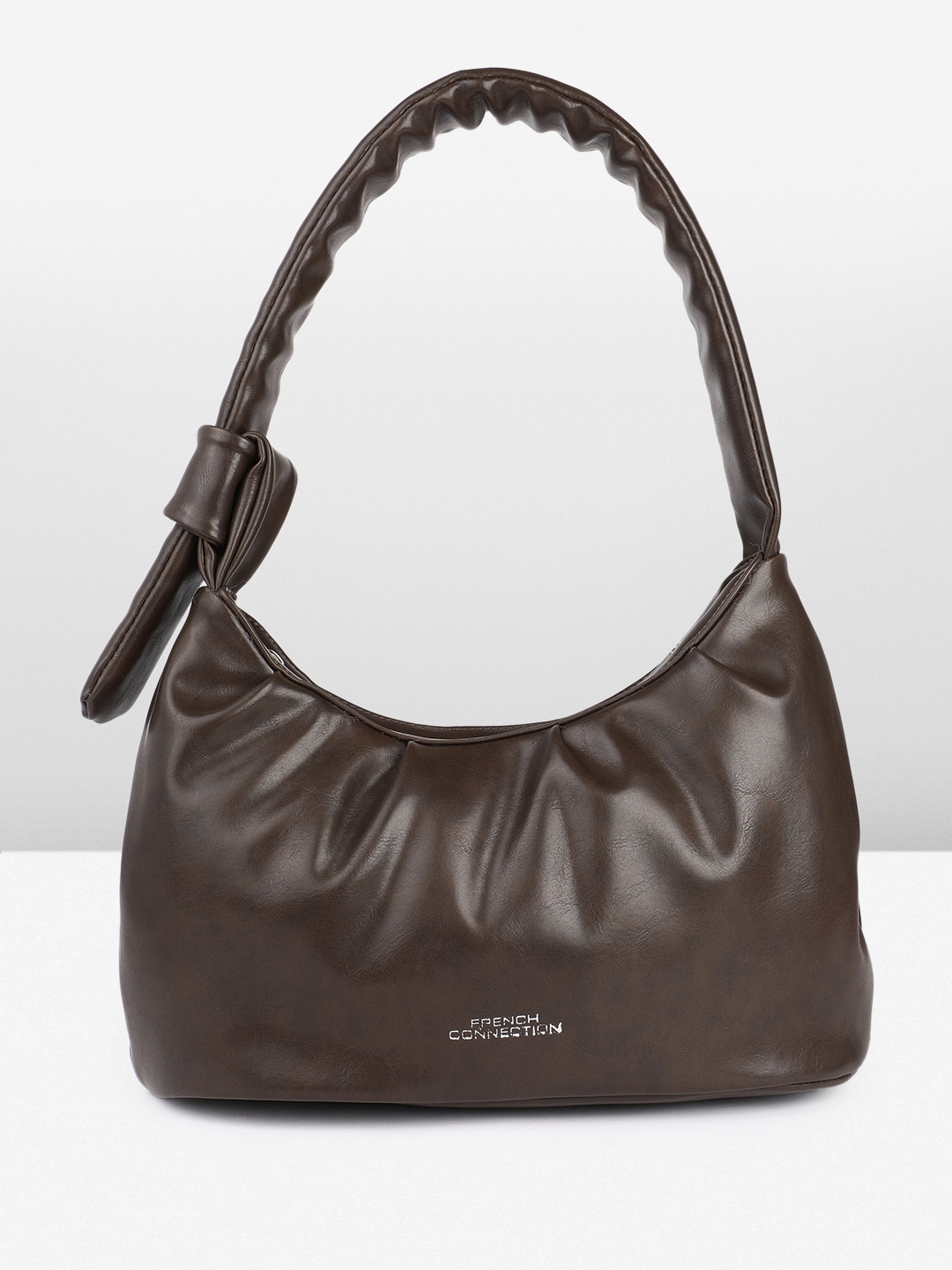 

French Connection Structured Shoulder Bag, Coffee brown