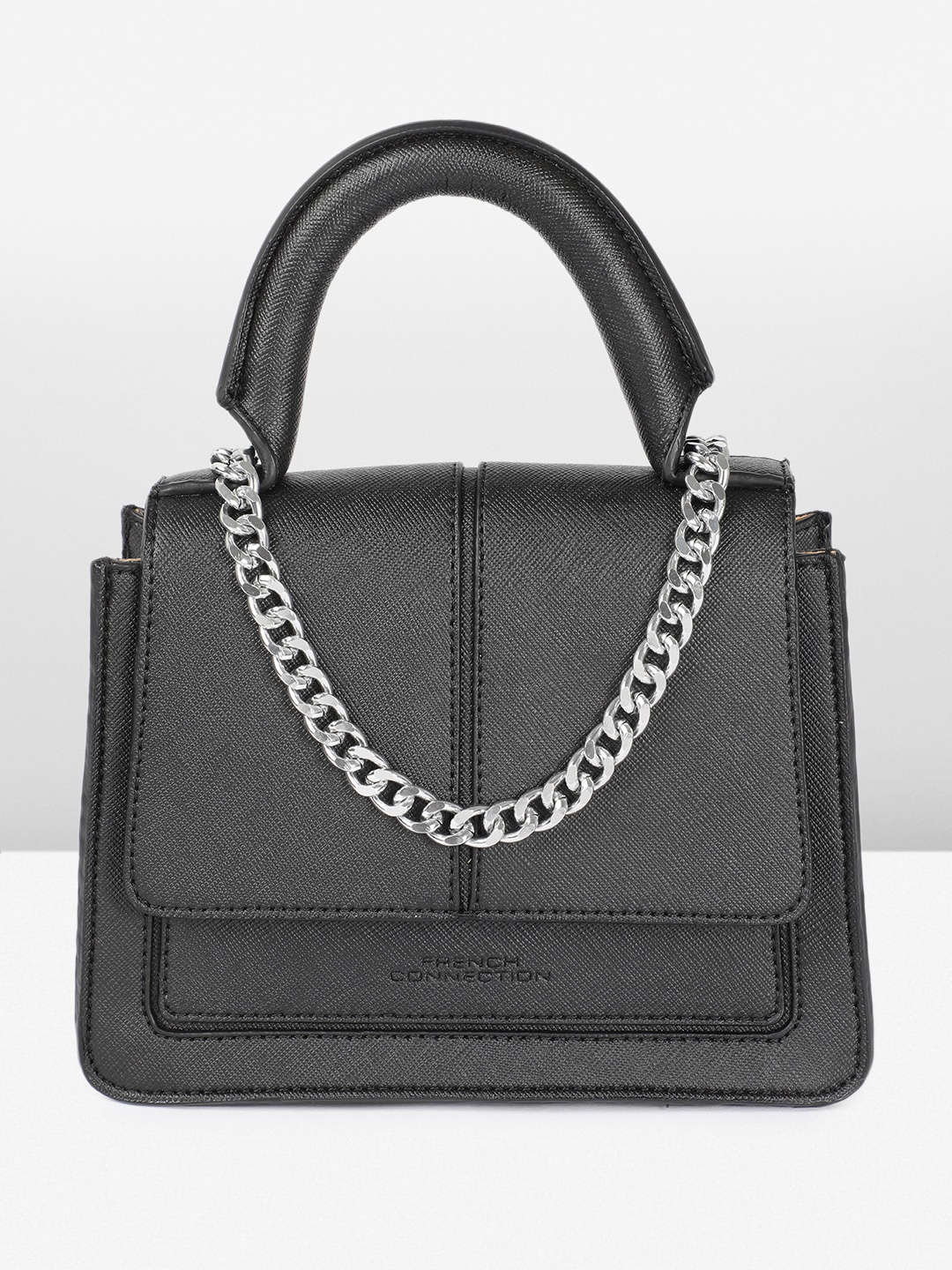 

French Connection Structured Satchel, Black