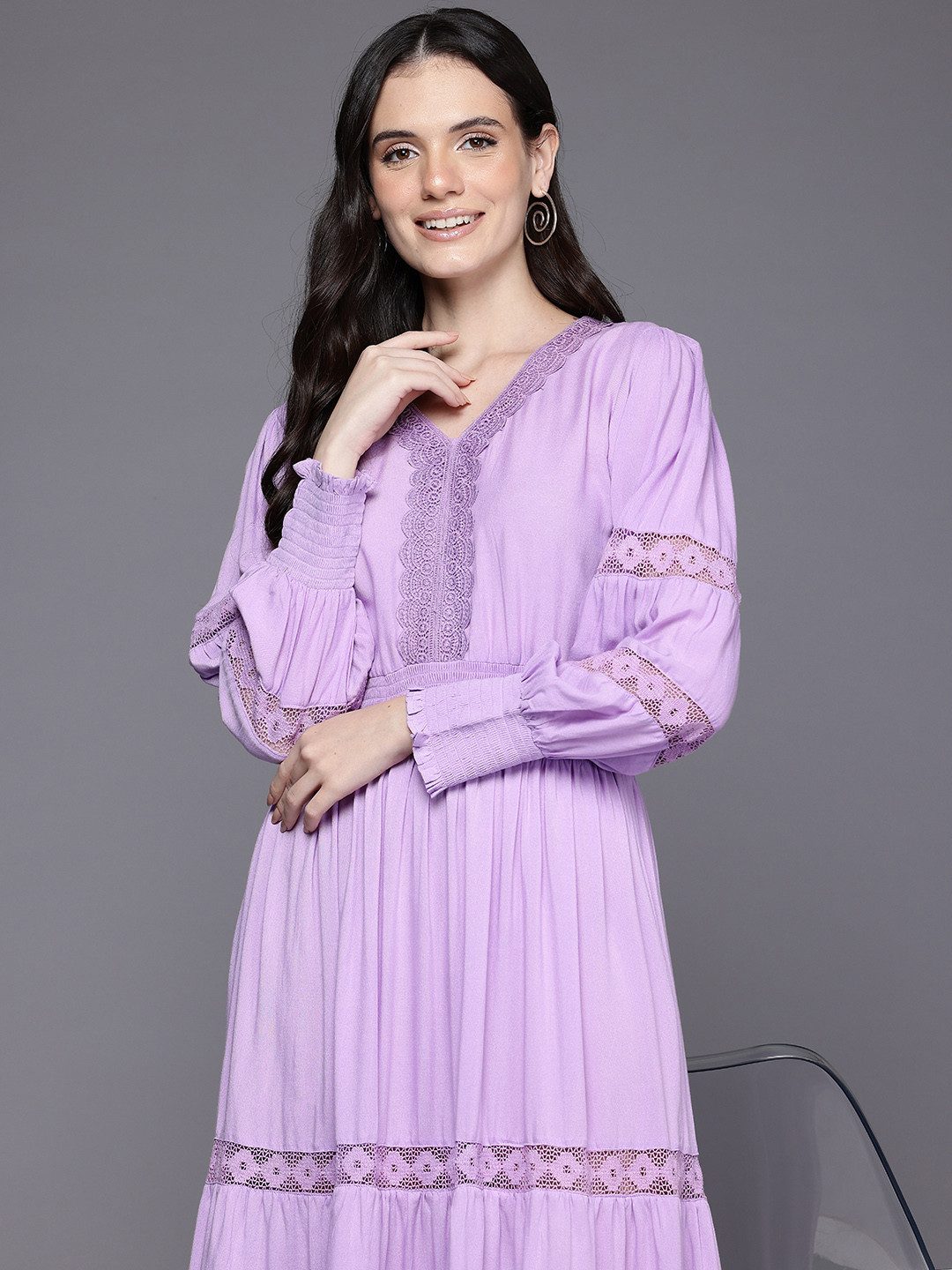 

Ironic Creation Fit & Flare Midi Dress, Lavender