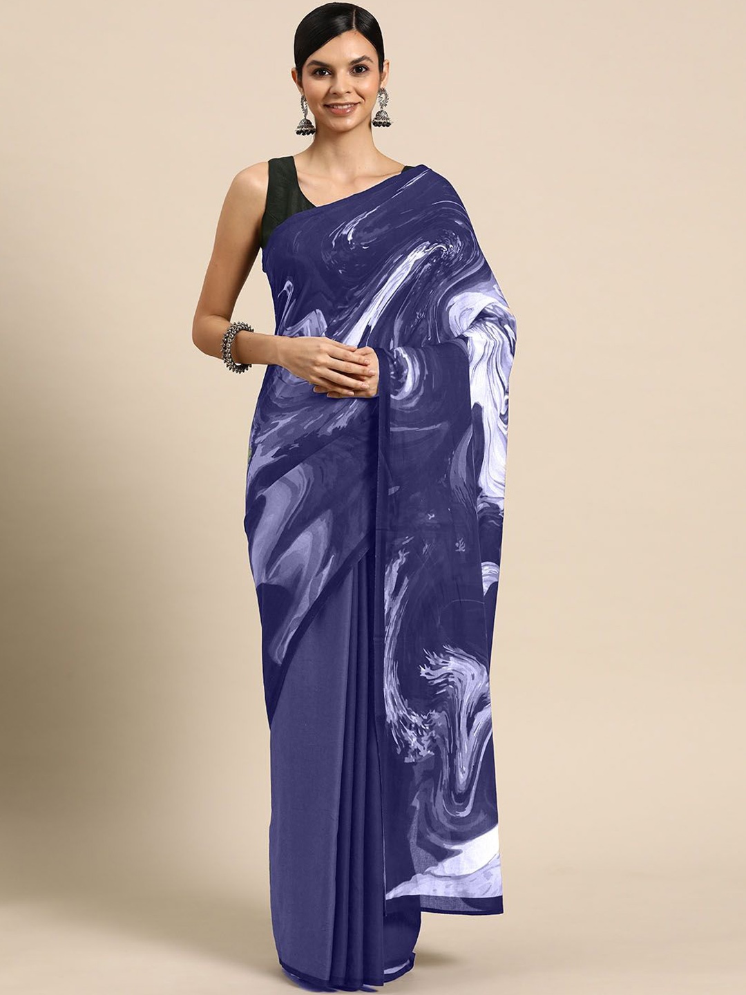 

BUTA BUTI Pure Cotton Saree, Violet