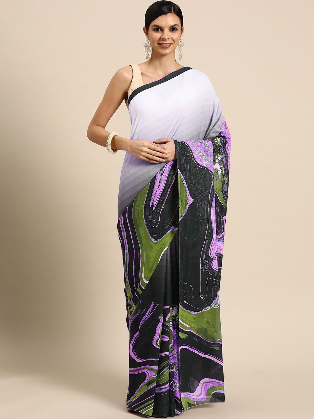 

BUTA BUTI Cotton Blend Saree, Pink