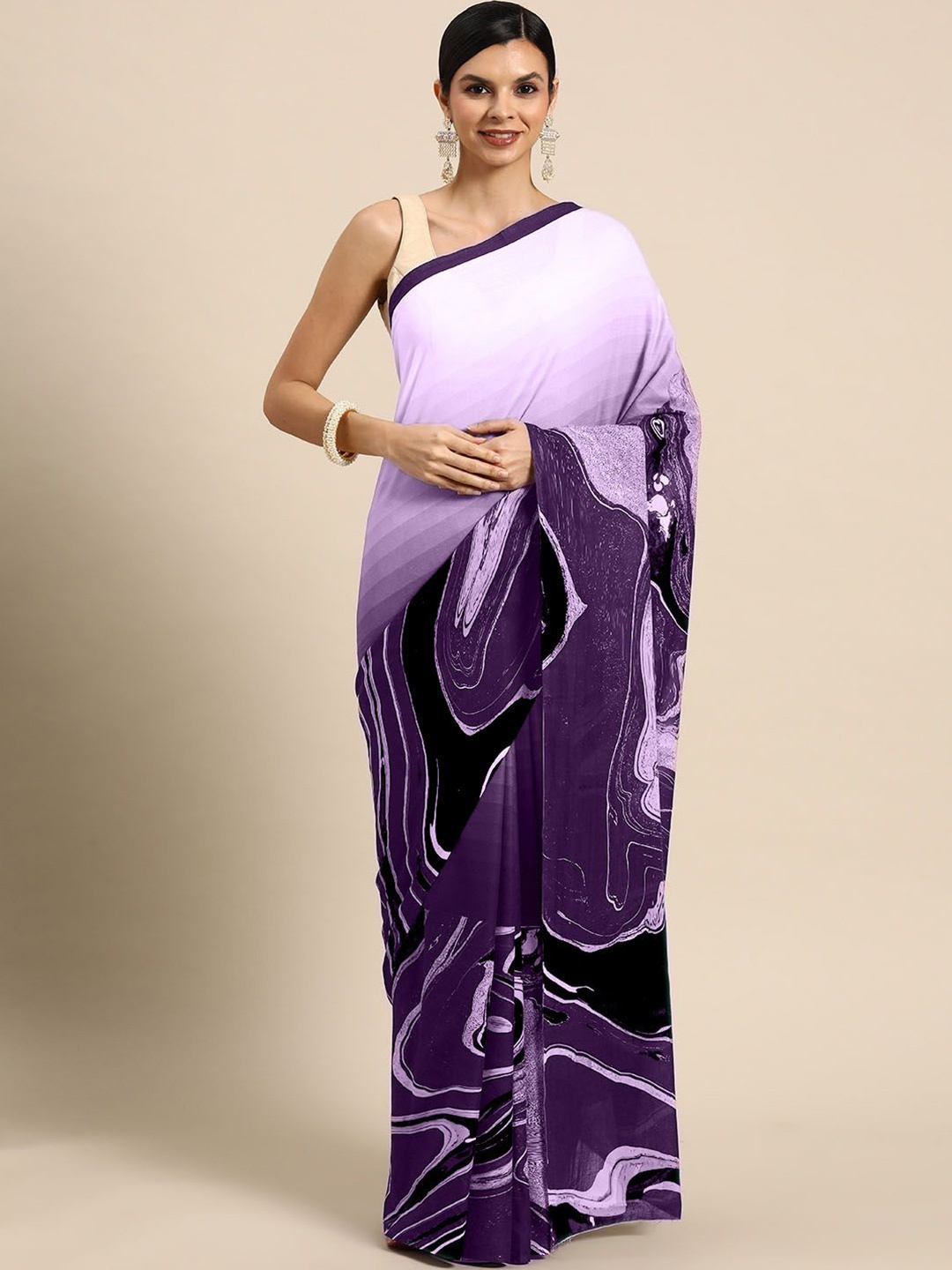 

BUTA BUTI Pure Cotton Saree, Lavender