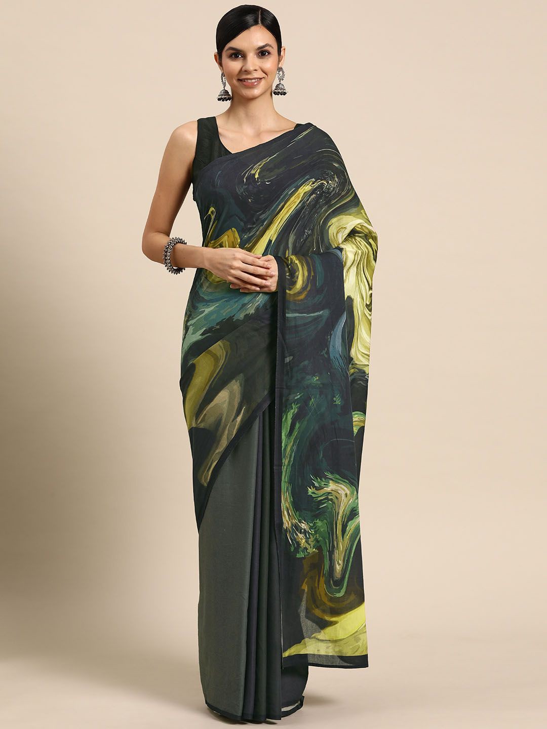 

BUTA BUTI Pure Cotton Saree, Yellow