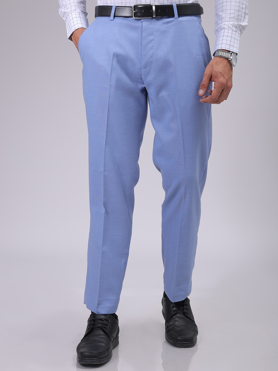 

The Indian Garage Co. X Luxe Men Formal Trousers, Blue