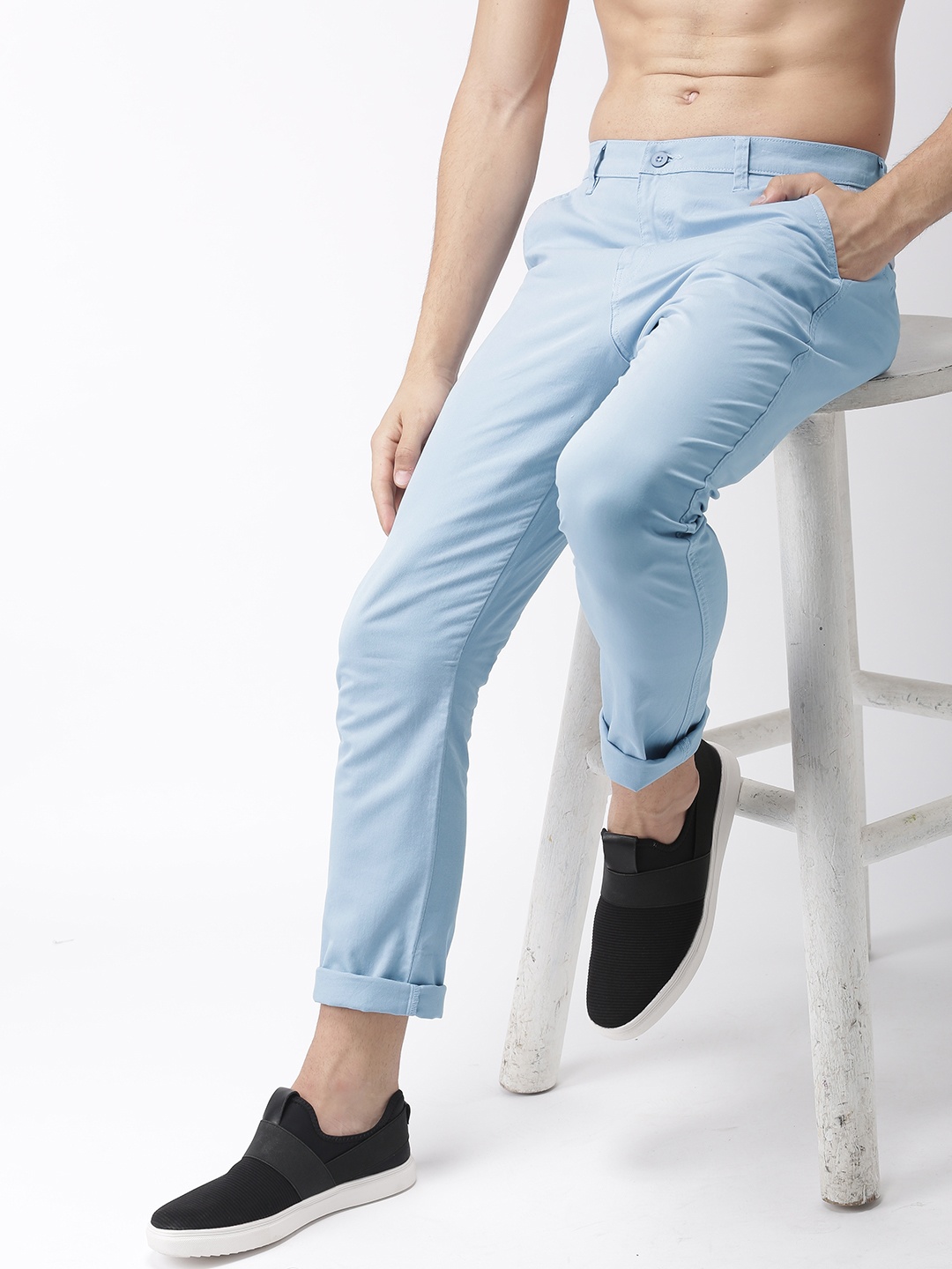 

HIGHLANDER Men Blue Slim Fit Chinos