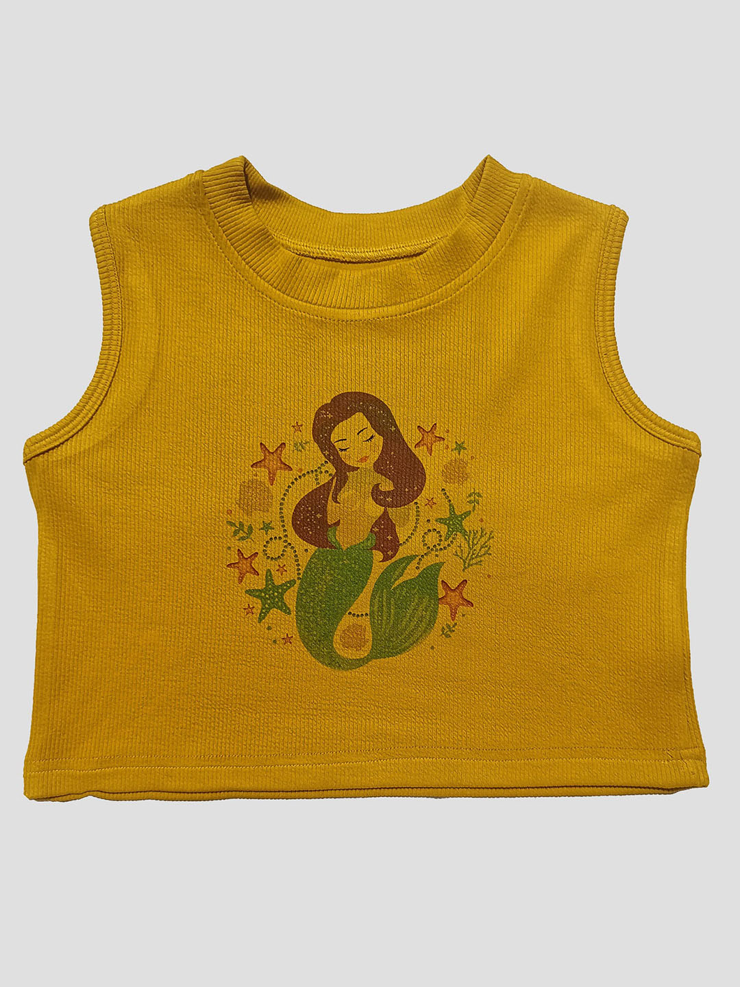 

BAESD Girls Conversational Crop Top, Yellow