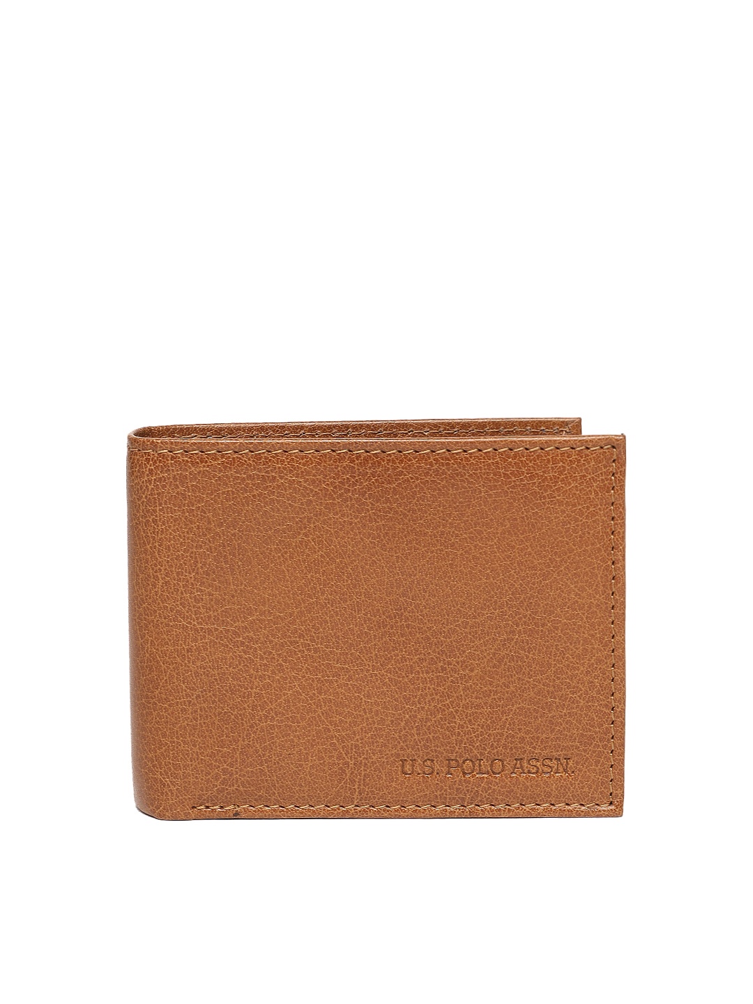 

U.S. Polo Assn. Men Brown Textured Two Fold Wallet