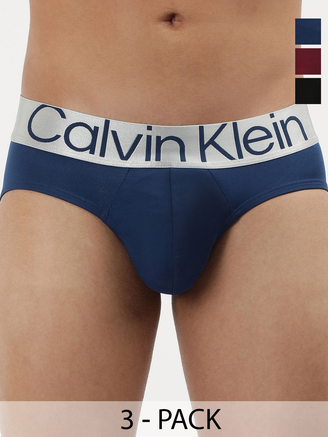 

Calvin Klein Underwear Pack Of 3 Hipster Briefs NB3073N2G, Blue