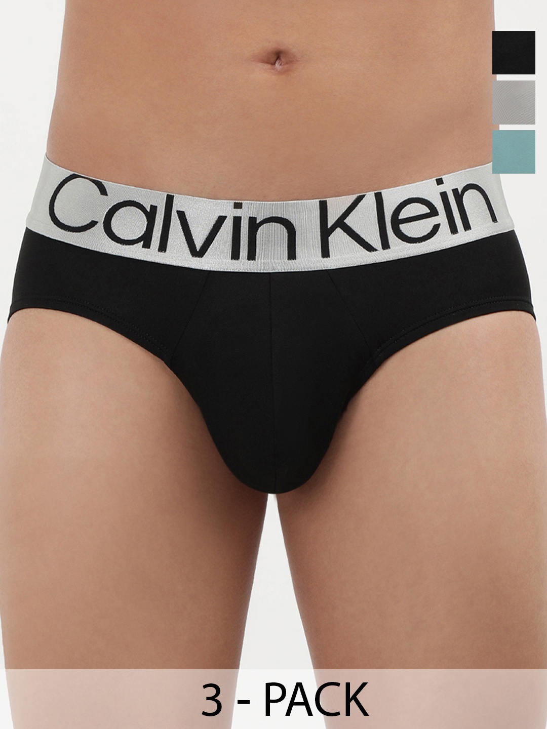 

Calvin Klein Underwear Pack Of 3 Hipster Briefs NB3073QTD, Black