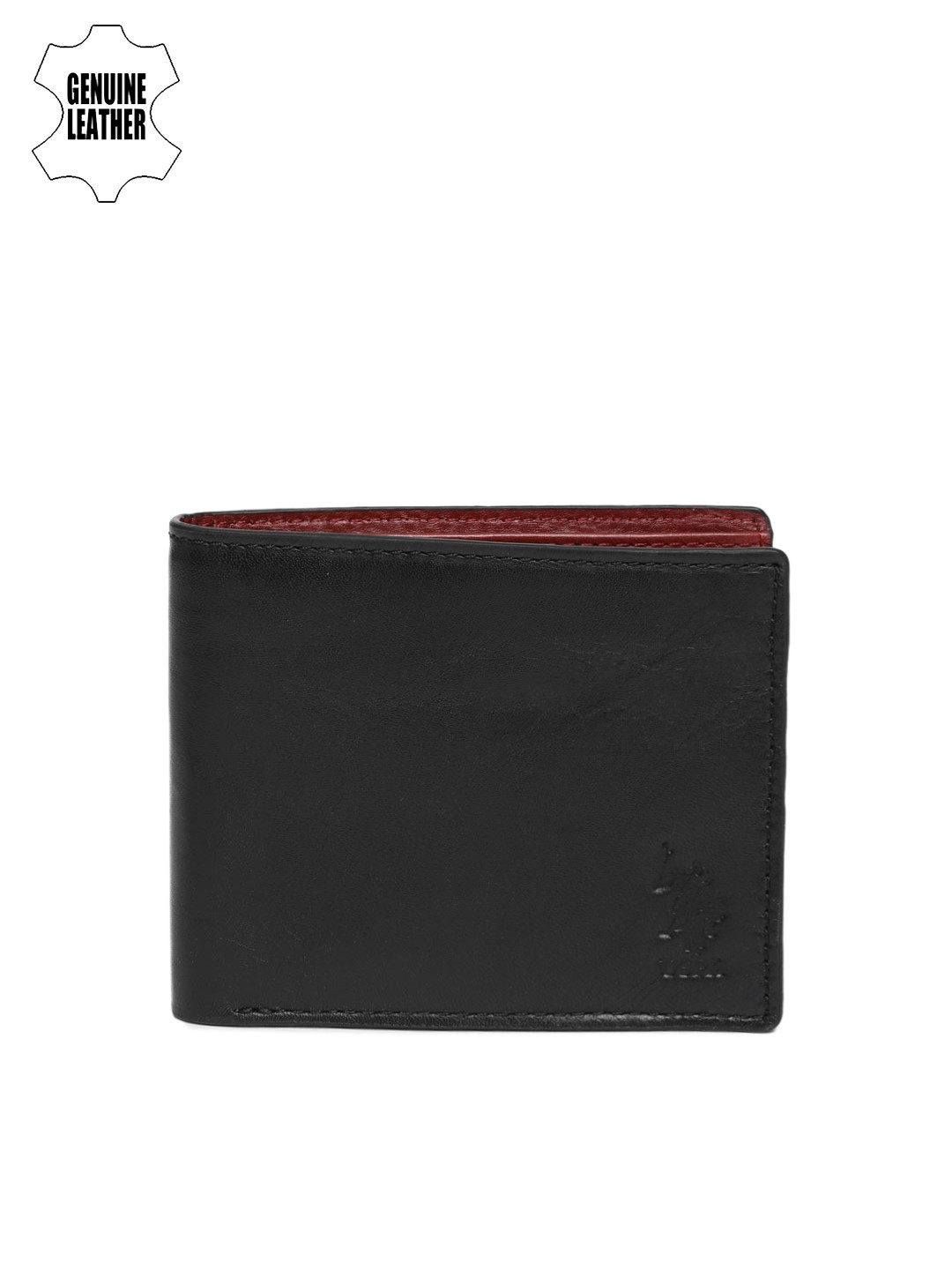 

U.S. Polo Assn. Men Brown Solid Leather Two Fold Wallet