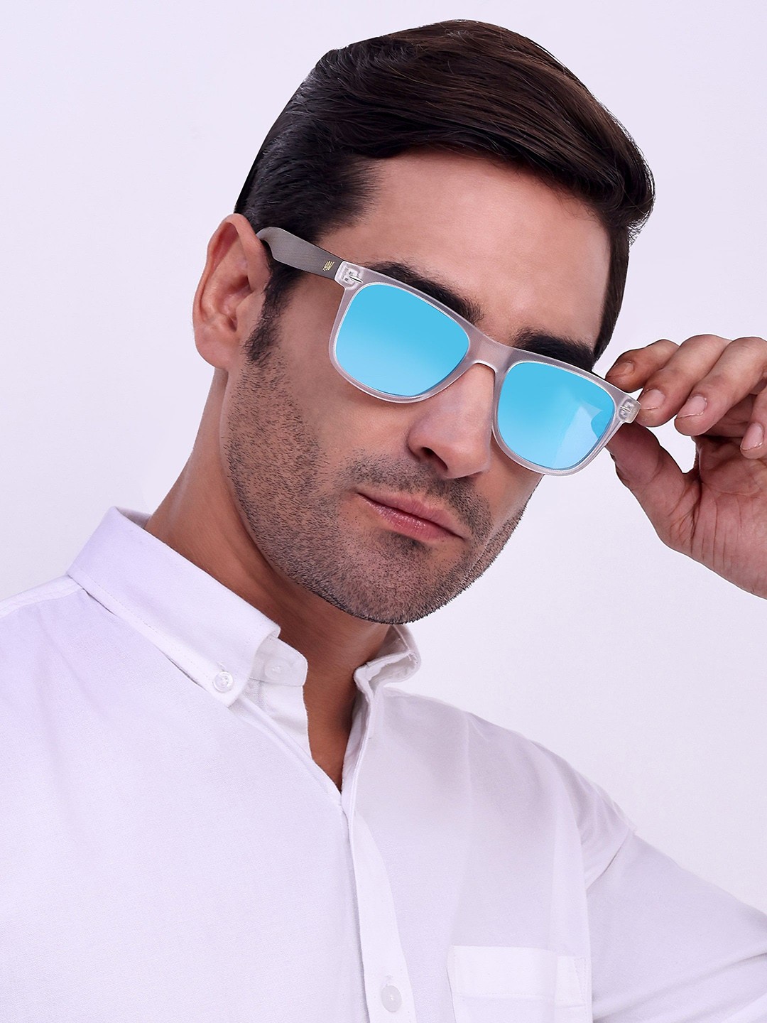 

HAMILTANO WINSTON Men Square Sunglasses with UV Protected Lens, Blue