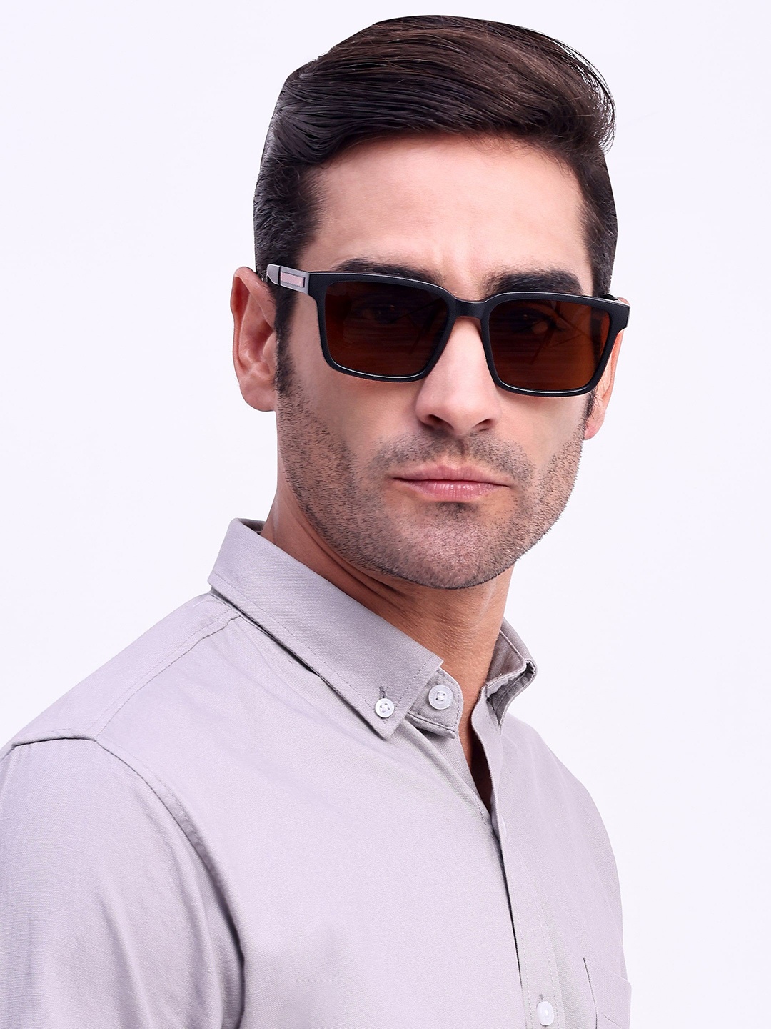 

HAMILTANO WINSTON Men Wayfarer Sunglasses with UV Protected Lens, Brown