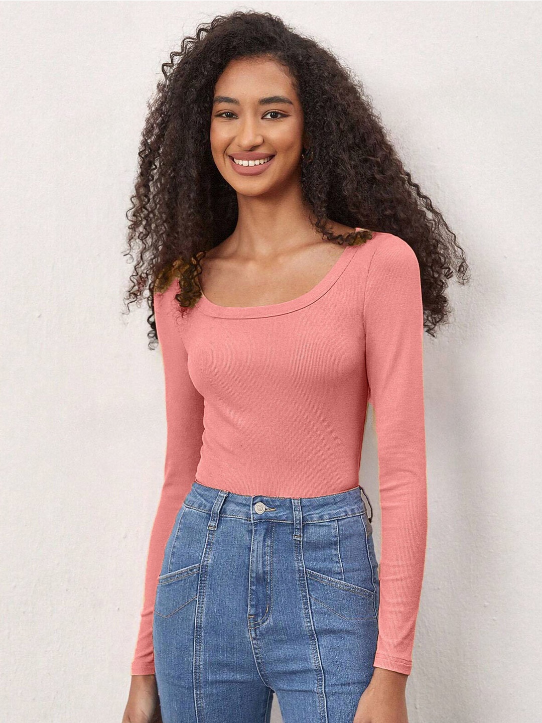 

Tivante Women Ribbed Cotton Crop Top, Pink