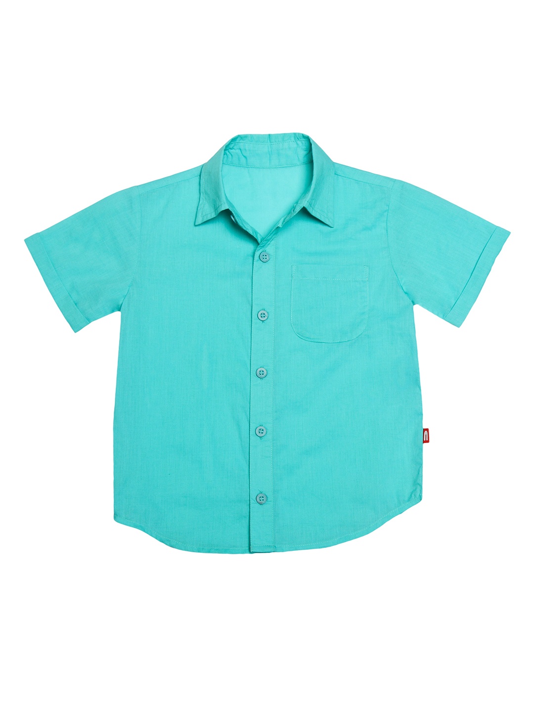 

Nino Bambino Boys Blue Regular Fit Solid Casual Shirt