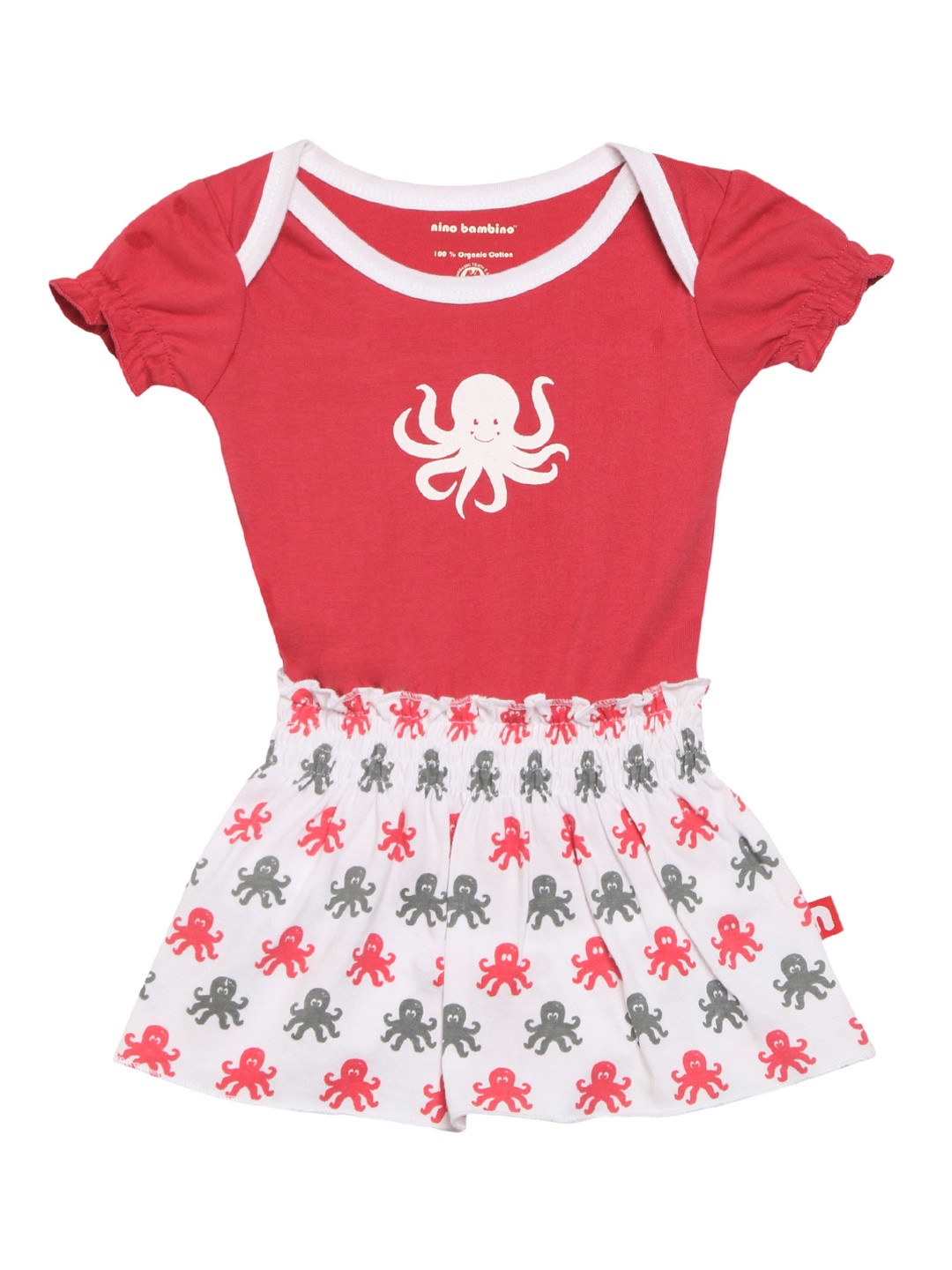 

Nino Bambino Girls Red Printed A-Line Dress