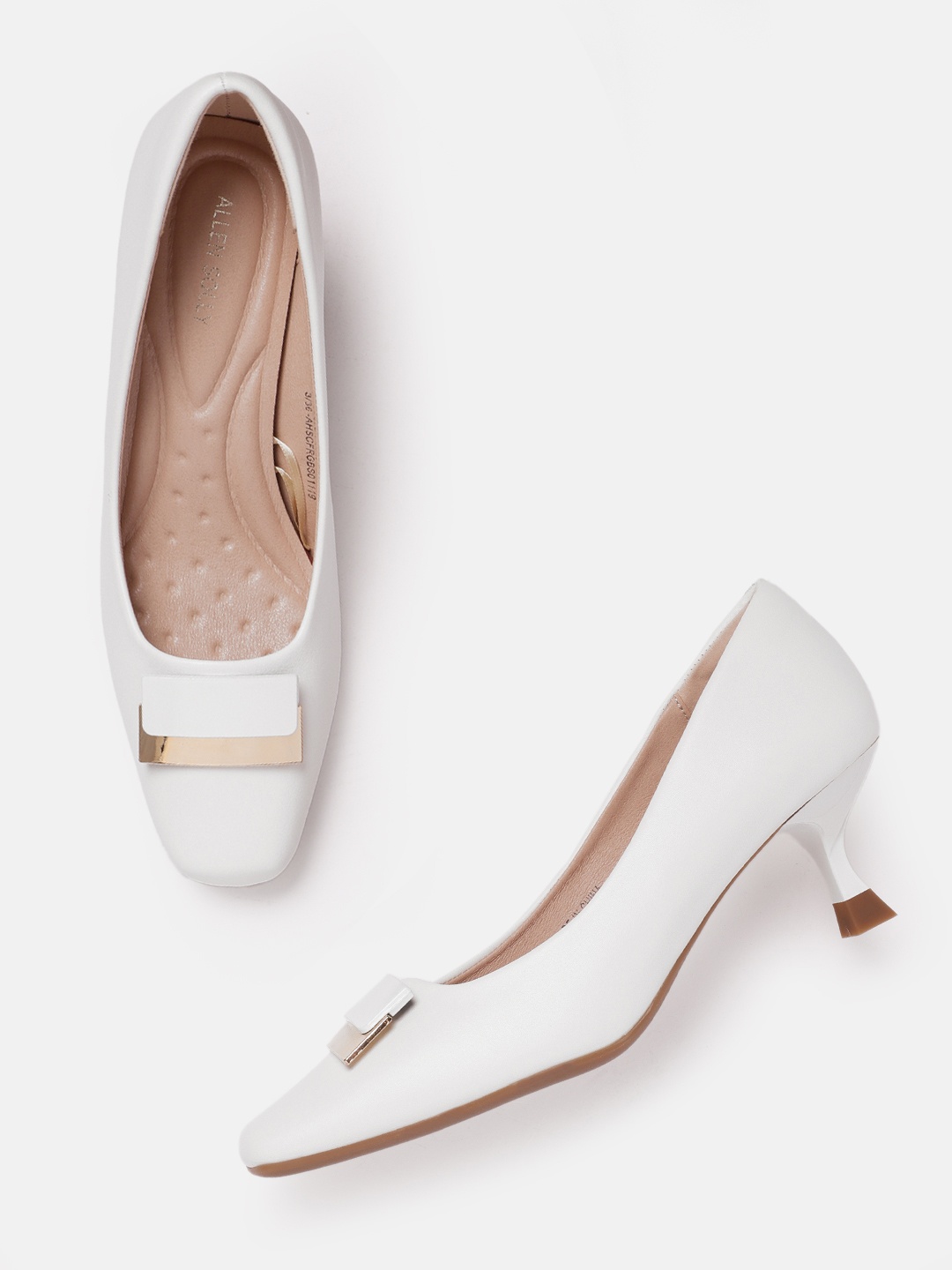 

Allen Solly Kitten Heeled Pumps, White