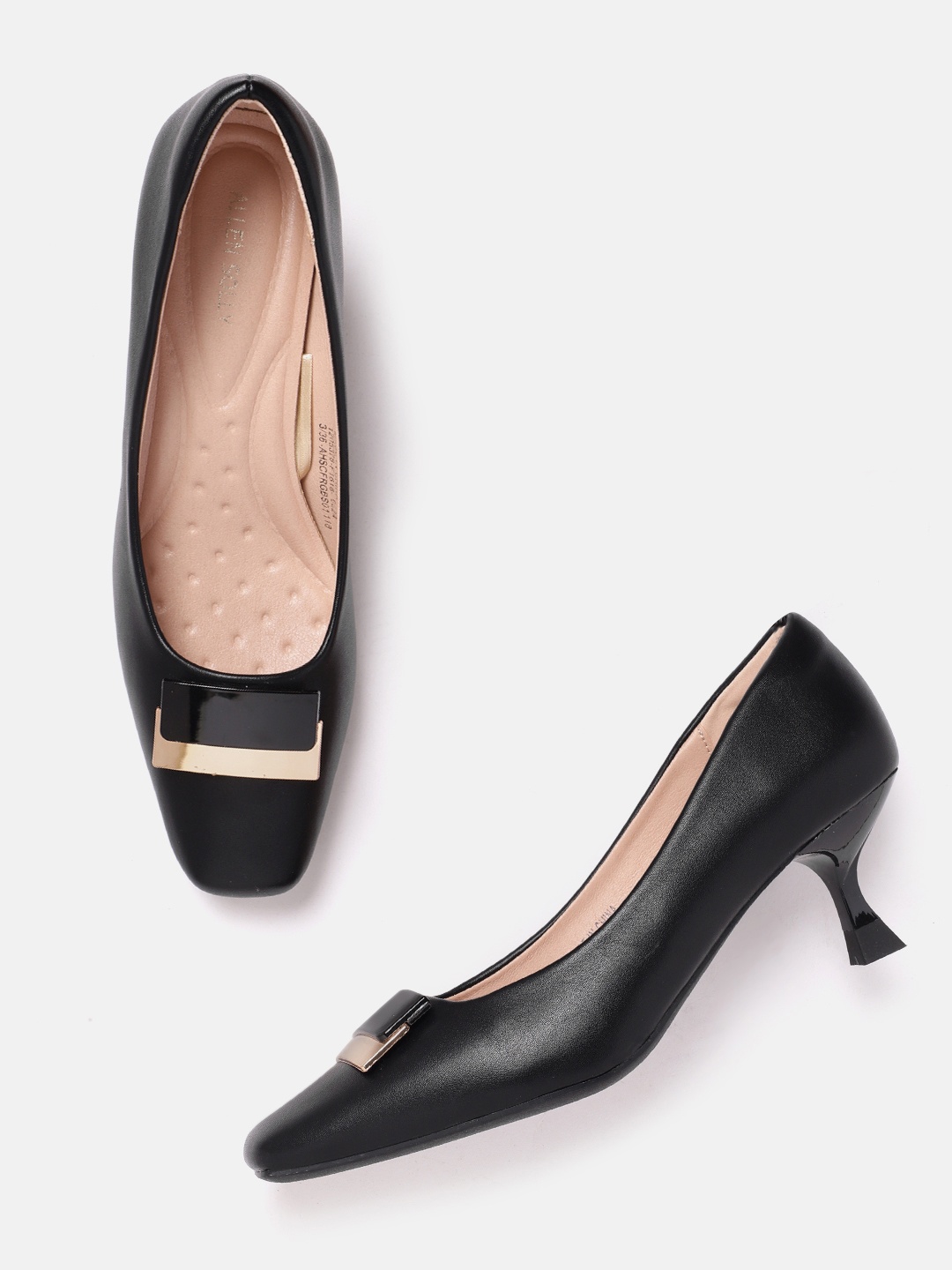 

Allen Solly Embellished Kitten Pumps, Black