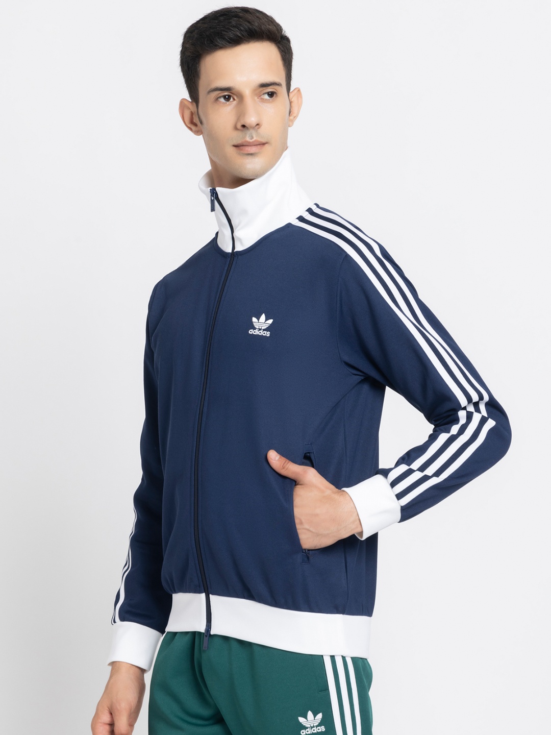 

ADIDAS Originals Stand Collar Sporty Jacket, Blue