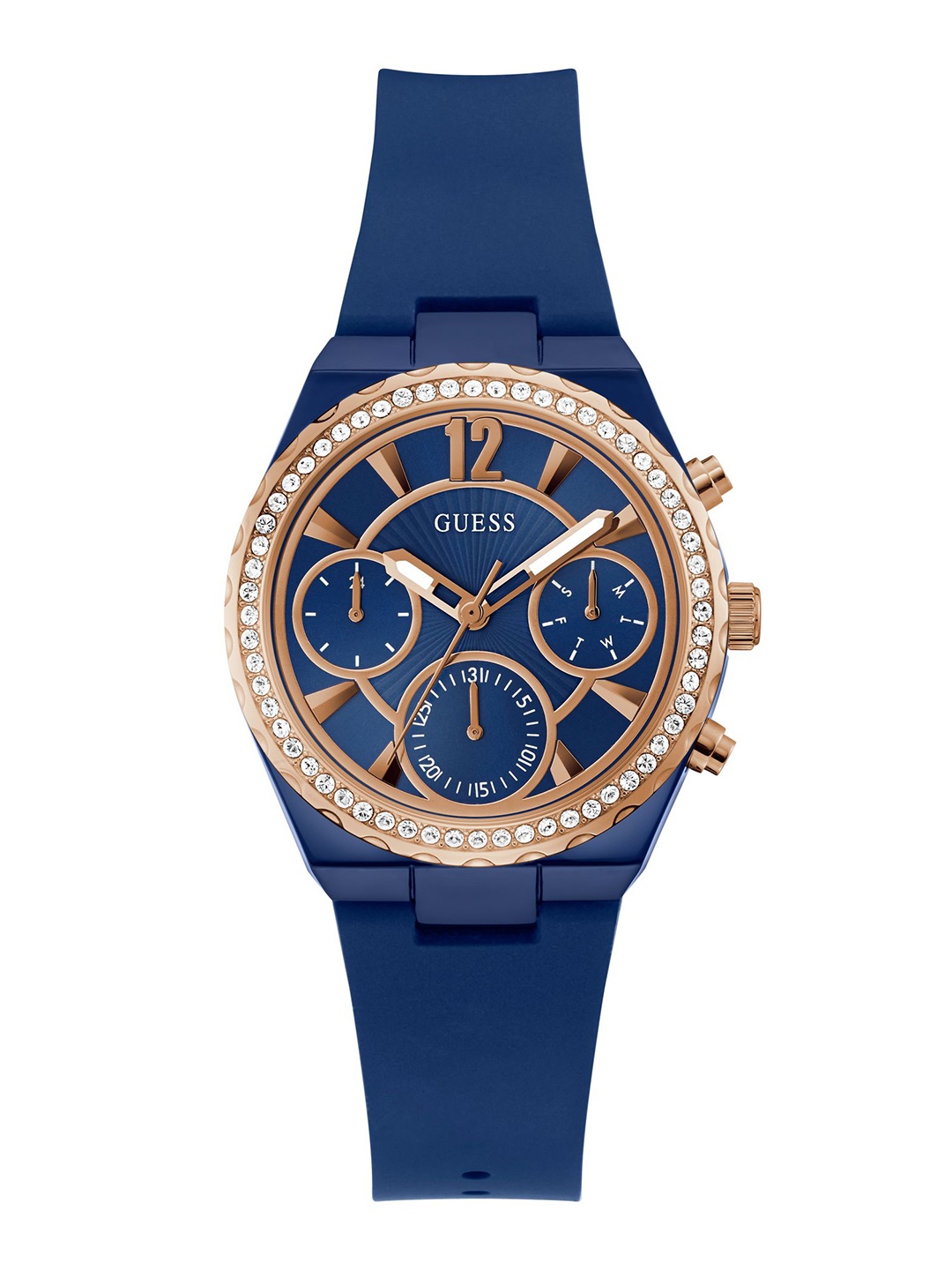 

GUESS Women Sport Diana Analogue Multi Function Watch GW0697L3, Blue