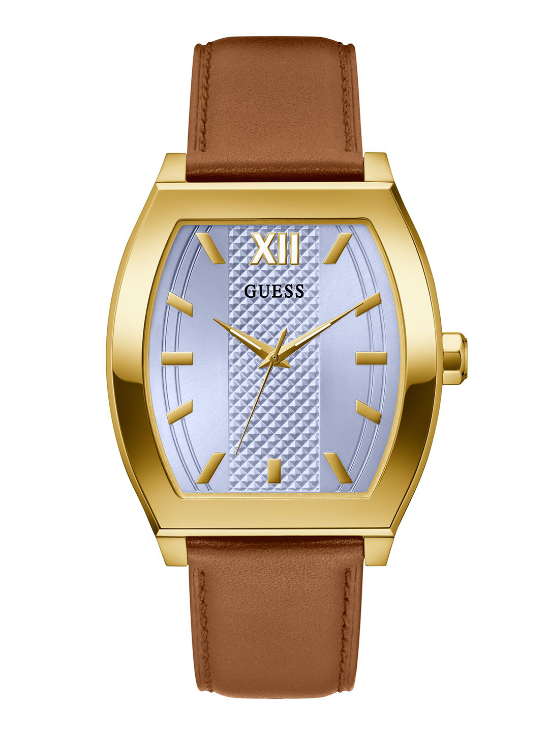 

GUESS Men Dress Punctual Leather Straps Analogue Watch GW0706G2, Blue