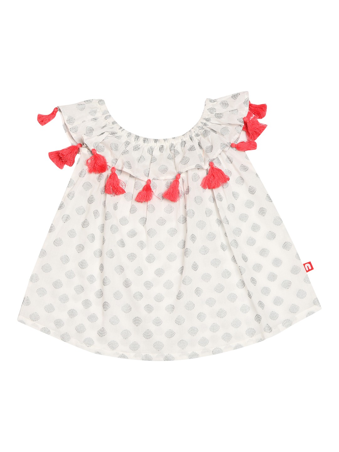 

Nino Bambino Girls White Printed A-Line Top