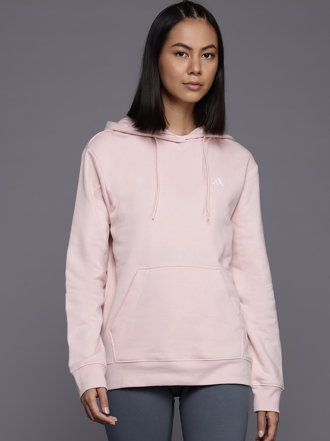 

ADIDAS Sl Fc Hd Hooded Running Sweatshirt, Pink