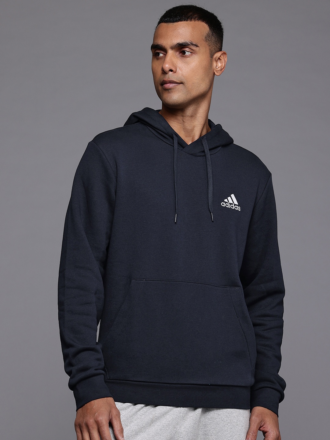 

Adidas Hooded Pullover Running Sweatshirt, Blue